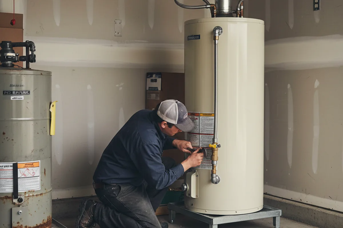 Water heater and shutoff valve replacement in Empire